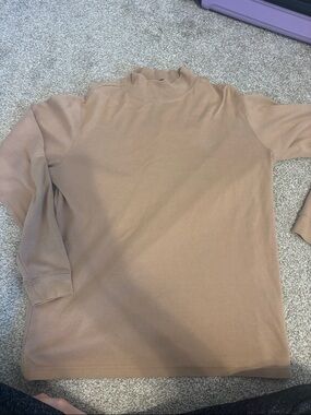 Scandia Woods Tan Mock Neck Long Sleeve